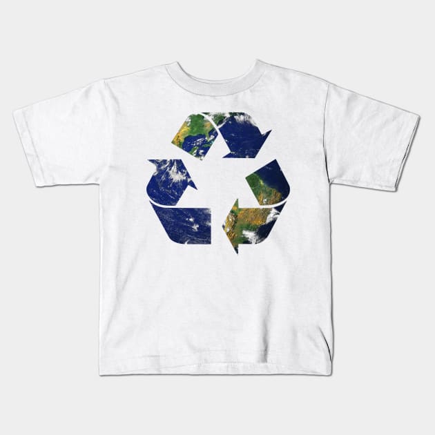 Reduce, Recycle, Reuse - Earth. Kids T-Shirt by OriginalDarkPoetry